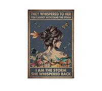 JIEDENG I Am The Storm Inspirational Poster Decorative Painting Canvas Wall Art Living Room Posters Bedroom Painting 12×18inch(30×45cm)