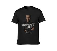 JIEERYIN House M.D Everybody Lies T-Shirt Black S