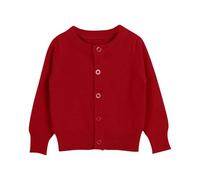 jieGorge Baby Toddler Knit Sweater Cardigan Warm Pullover Solid Color Button Down Knitted Jumpers Long Sleeve Coats Soft Boy Girl Single Breasted Cardigan Clothes Age 6-12 Months Brick Red