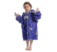 jieGorge Blanket Hoodie for Kids Age 2-6 Years Warm Cozy Pullover Oversized Extra Long Blanket Fluffy Giant Comfortable Home Hooded Sweatshirt with Pocket for Little Girls Boys