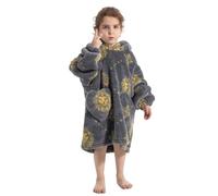 jieGorge Blanket Hoodie for Kids Age 2-6 Years Warm Cozy Pullover Oversized Extra Long Blanket Fluffy Giant Comfortable Home Hooded Sweatshirt with Pocket for Little Girls Boys