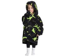 jieGorge Blanket Hoodie for Kids Age 2-6 Years Warm Cozy Pullover Oversized Extra Long Blanket Fluffy Giant Comfortable Home Hooded Sweatshirt with Pocket for Little Girls Boys