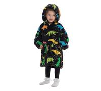jieGorge Blanket Hoodie for Kids Age 2-6 Years Warm Cozy Pullover Oversized Extra Long Blanket Fluffy Giant Comfortable Home Hooded Sweatshirt with Pocket for Little Girls Boys