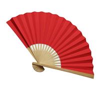 jieGorge Chinese Style Hand Held Fan Bamboo Paper Folding Fan Party Wedding Decor, Fans for Easter Day (E)