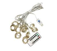 jieGorge Curtain Stripe Lights, 300LED 8 Modes Remote Control Fairy String Lights Decora, LED light for Easter Day (Purple)