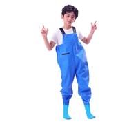 jieGorge Kids Jumpsuit Girls Rain Bib Pants Children's Water Play Jumpsuit Adjustable Strap Clothes with Pocket for Boys and Girls to Catch Fish Rain Boots Rain Pants Beach Sky Blue