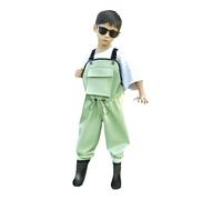 jieGorge Kids Waterproof Over Trousers Girls Rain Bib Pants Girls Mud Puddle Pants Childrens Adjustable Strap Lightweight Toddler Windproof Rainwear for Outdoor Play with Pocket
