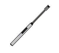 jieGorge Kitchen Candle Gas Stove Charging Lighter USB Charging LED Battery Display Safe, Home Products for Easter Day (Silver)