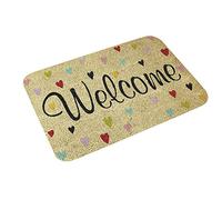 jieGorge Welcome In The Door Mat Hallway Kitchen Absorbent Mat Foot Mat Soft Non-slip, Home Decor for Easter Day (A)