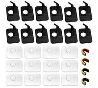 Jiehaojia 12 Pcs Archery Rests Arrow Rests for Recurve Bows with 4 Pcs Archery Bow String Nocking Points,Plastic Adhesive Archery Arrow Support for Right Hand Compound Recurve Bow