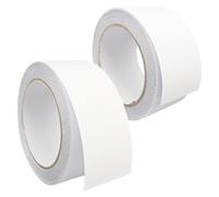 Jiehaojia 2 Rolls Rubber Grip Tape Non Slip, Strong Self Adhesive Rubber Tape, Anti-Slip Texture Enhance Friction, Comfort and Safety for Handles or Contact Surfaces, Waterproof, 5 CM x 5 M, White