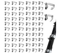 Jiehaojia Gutter Hooks for Outdoor Lights, 60Pcs Mini Stainless Steels Gutter Clips for Hanging Outside String Lights, Icicle Fairy Lights, Christmas Tree Decorations