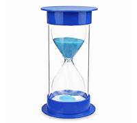 JIEHET 60 Minutes Hourglass Sand Timer, Dual Protection Hour Glass with Sand, Sand Timer 1 Hour for Kids Safety, Sand Clock Watch, Creative Gift, Living Room Office Decorative (Blue Sand)