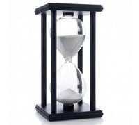 JIEHET Hour Glasses with Sand 60 minutes, Hourglass Sand Timer 1 Hour Decoration for Kids, Sand Clock Watch for Room Birthday Tea Coffee Table Book Shelf School Game Ornament Wooden (White Sand)