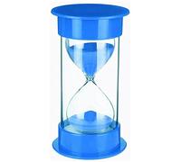JIEHET Sand Timer 5 Minutes, Dual Protection Hour Glass with Sand, Hourglass Sand Timer for Kids Safety, Sand Clock Watch Management Assistant, Creative Gift, Living Room Office Decorative (Blue Sand)