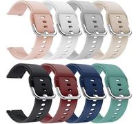 Jieinyin Compatible with Morepro Pulse Max Fall Detection Watch Bands, Soft Silicone Adjustable Straps Quick Release Replacement Wristbands (8-PACK)