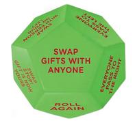 jiejack Christmas Dice for Gift Exchange, Party Game with 6 Actions, Funny Family and Friend Game, Ideal for Christmas Parties, Creative Gift Set