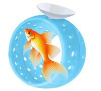jiejack Fish Tunnel with Suction Cup - Aquarium Hiding Cave for Small Fish, Guppies and Shrimps, Betta Cave Aquarium Decoration for Freshwater Fish Tank (Blue)
