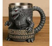 jiejack Godzilla Personalized 3D Coffee Mug, Creative Relief Mug, Gift for Movie Lovers, Fans Gift Idea, Drinking Glass with 3D Design (D)