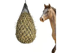 jiejack Hay Net for Horses, Hay Bag for Horses, Hay Net Tight Mesh, Hay Bag Horse, Hay Net for Horses, Large for Species-Appropriate Feeding, Improves Digestion, On the Go Feeding Bag (Black)