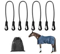 jiejack Pack of 4 Horse Blanket Straps, Horse Blanket Leaf Leg Straps Replacement for Securing Animal Sheets in Sturdy, Farms and Outdoor Use Farm, Zoo