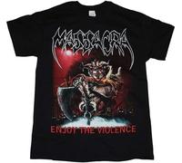 JIEKXAONF Massacra Enjoy The Violence Death Thrash Metal Loudblast New Black T-Shirt