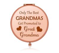 Jielahua Best Grandma Gifts for Women Compact Makeup Mirror for Grandmother Pregnancy Announcement for Great Grandma New Grandma Gifts Travel Makeup Mirror Grandma To Be Gift Baby Announcement Gift