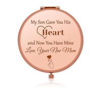 Jielahua Daughter in Law Gifts Compact Makeup Mirror, Rose Gold, 6.5 cm, Handheld/Tabletop, Travel Makeup Mirror