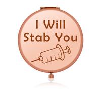 Jielahua Funny Nurse Gifts for Women Compact Makeup Mirror for Nursing Assistant Nurse Gifts for Girls Nursing School Gift Nurses Day Gift Travel Makeup Mirror for Nurse Thanksgiving Birthday Gifts