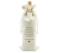 Jielahua Get Well Soon Bottle Bags for Women Men Wine Bottle Bag with Drawstring Surgery Recovery Gift Encouragement Support Gift Positive Gifts for Men Women Patients Friends Family Wine Bag
