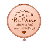 Jielahua Lady Bus Driver Gifts Small Compact Travel Mirror Appreciation Gifts for Bus Driver Folding Makeup Mirror New Bus Driver Gifts Thank You Gifts Retirement Gifts for Bus Driver Goodbye Gift