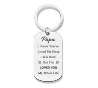 Jielahua Papa Gifts for Men Papa Keyring Gifts from Granddaughter Grandson I Love You Gifts for Papa Grandfather Gifts from Grandchildren Fathers Day Gift for Papa Grandfather Birthday Gifts