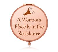 Jielahua Power Gift for Women Compact Pocket Makeup Mirror for Sister Feminist Gifts Sci-fi Movie Fan Gift Girl Power Women Power Equality Gifts for Friends Folding Makeup Mirror Inspirational Gifts