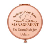 Jielahua Retirement Gift Ideas Small Compact Travel Mirror Coworker Retired Gift Portable Compact Mirror for Retiring Teacher Nurse Happy Retirement Gift for Grandma Friends Retired Gift for Her
