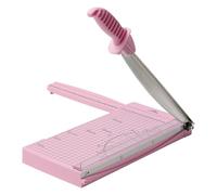 JIELISI A4 Paper Trimmer Cutting Performance up to 10 Sheets,12 Inch Cut Length Manual Guillotine Paper Cutter Scrapbooking Tool with Safety Guard, Blade Lock and Side Ruler（Pink）