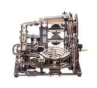 JIENIGUI 3D Puzzle Marble Run - LGA01 Marble Night City Wooden Model Building Kit - Adult
