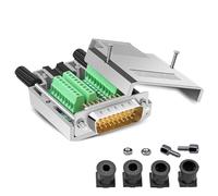 Jienk 16mm Thinner DB26 Male Solderless Breakout Connector, RS232 D-SUB Serial to 26 Pin Port Terminal Solderfree Adapter with Metal Case Accessories