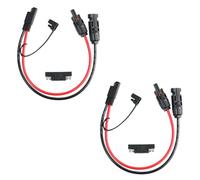 Jienk 2Pcs 1FT 10AWG Solar Panel Connector Cable, SAE to MC-4 Male Female Adapter PV Extension Cable with SAE Polarity Reverse Adapter for RV Caravan Solar Panel Battery Charger