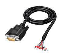 Jienk 6Ft 24AWG Gold Plated VGA Male RS232 15Pin Serial Extension Cable