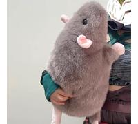 JieooKoi Chonky Rat Plushie - Soft Stuffed Fat Rat Toy, Cute Chubby Mouse Plush, Cozy Huggable Animal Pillow, for Comfort, Gifts & Home Decor (Brown-90 cm/35.43in)