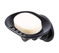 JiePai Suction Cup Soap Dish,Elegant Vacuum Suction Soap Holder,Wall Mounted Soap Dish for Bathroom Kitchen No Drill oil Rubbed Bronze