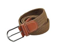 JIER Fashionable Elastic Braided Belt for Men and Women Elastic Waistband Leisure Woven Belt Stretch Woven Belt for Jeans Unisex (Dark Khaki,One Size)