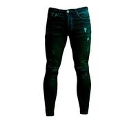 JIER Mens Fashion Skinny Ripped Stretch Jeans Slim Fit Classic Distressed Denim Pants Knee Holes Trousers