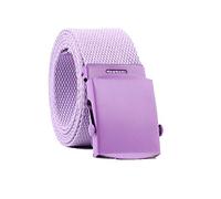 JIER Men's Nylon Belt with Plastic Buckle Elastic Web Belts for Men Woman Stretch Nylon Waist Belt with Buckle (Purple,One Size)