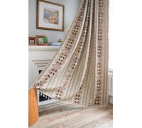 JieRong Fabric Boho Bedroom Curtains, 2 Pieces Colorful Blackout Curtains - With Tassel And Technology - For Bedroom, Living Room, Balcony, Kitchen, Farmhouse. (Beige, 150cm*200cm)
