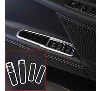 JIERS For Jaguar XE 2016, Auto Interior Accessories ABS Matte Chrome Door Storage Box Frame Cover Trim stickers 4pcs