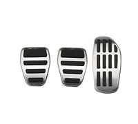 JIERS Pedal Pad Cover, for Nissan Micra K14 2017-2021, AT MT Gas Brake Pedal Pads Cover Stainless Steel Car Pedals