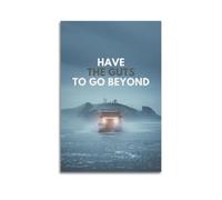 JIERUANYING Have The Guts To Go Beyond Off Road Vehicle Wall Art, Bold Adventure Motivational Decor Painting for Man Cave And Office Artistic Wall Mural Modern Hanging Decor Poster24x36inch(60x90cm)