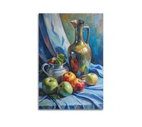 JIERUANYING Oil Painting Apple Still Life Wall Art, Artistic Decor for Living Room And Dining Room Artistic Wall Mural Modern Hanging Decor Poster20x30inch(50x75cm)