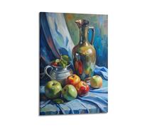 JIERUANYING Oil Painting Apple Still Life Wall Art, Artistic Decor for Living Room And Dining Room Artistic Wall Mural Modern Hanging Decor Poster08x12inch(20x30cm)